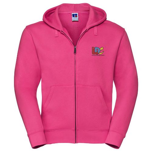 LDC-Russell Europe Authentic Zipped Hooded Sweat Fuchsia